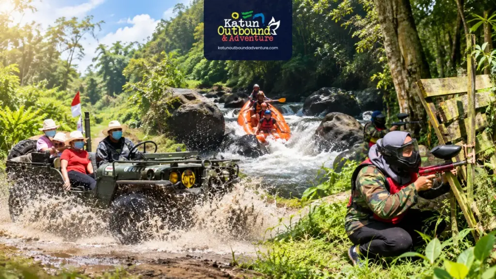 outbound fun offroad rafting dan paintball sebagai pilihan aktivitas outbound perusahaan