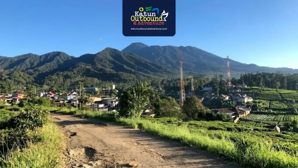 trawas desa di kawasan Trawas pada pagi hari.