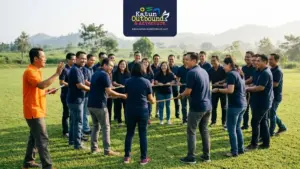Rombongan-karyawan-bermain -bersama-di-lapangan-terbuka