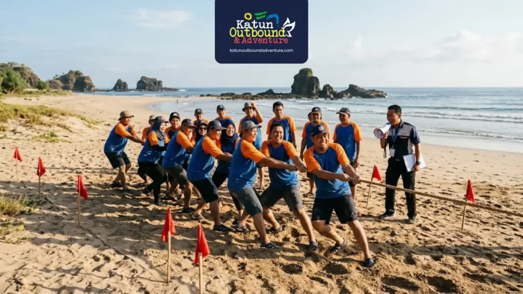 outbound-pantai-malang-selatan-permainan-pasir